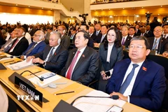 Chủ tịch Quốc hội Trần Thanh Mẫn dự Lễ khai mạc Hội nghị các Chủ tịch Quốc hội Thế giới lần thứ 6. (Ảnh: Doãn Tấn/TTXVN)