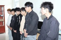 Sáu đối tượng bị bắt giữ để điều tra về hành vi giết người và gây rối trật tự công cộng. (Nguồn: Công an Ninh Bình).