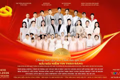 Chương trình hòa nhạc chính luận nghệ thuật đặc biệt “Mãi mãi niềm tin theo Đảng” sẽ được tổ chức tại Nhà hát Hồ Gươm, Hà Nội.
