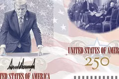 Tổng thống Trump đăng tải hình ảnh một số trang bên trong mẫu hộ chiếu mới cùng thông điệp: “Chào mừng đến nước Mỹ, nhưng hãy cư xử đúng mực." (Nguồn: Truth Social)