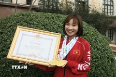 Vận động viên điền kinh Nguyễn Thị Oanh giành 15 huy chương Vàng qua 5 kỳ SEA Games liên tiếp. (Ảnh: Đồng Thúy/TTXVN)