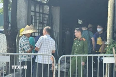 Hiện trường vụ cháy. (Ảnh: Quốc Lũy/TTXVN)