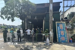 Hiện trường vụ hỏa hoạn. (Ảnh: Quốc Lũy/TTXVN)