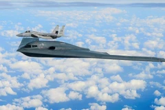 Máy bay B-2 cùng chiếc F-15C. (Nguồn: Business Insider)