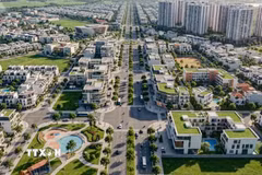 Phối cảnh không gian đô thị hiện đại trong định hướng phát triển hạ tầng tại xã Thư Lâm, thành phố Hà Nội. (Ảnh: TTXVN phát)