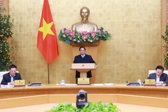 Thủ tướng Phạm Minh Chính chủ trì Phiên họp Chính phủ thường kỳ tháng 1 năm 2025. (Ảnh: Dương Giang/TTXVN)
