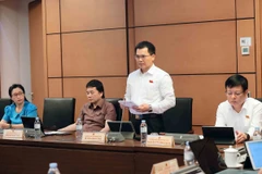 Đại biểu Quốc hội tỉnh Đắk Nông Dương Khắc Mai phát biểu. (Ảnh: An Đăng/TTXVN)