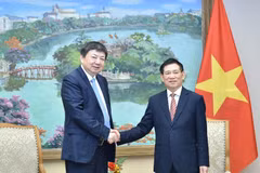 Phó Thủ tướng Chính phủ Hồ Đức Phớc tiếp Chủ tịch Hội đồng Quản trị Tập đoàn Hoa Thiết (Trung Quốc) Dương Vệ Đông. (Nguồn: Báo Điện tử Chính phủ)
