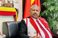 Đại sứ Timor Leste tại Việt Nam João Pereira trả lời phỏng vấn của phóng viên TTXVN. (Ảnh: Việt Đức/TTXVN)