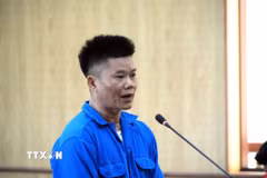 Bị cáo Vũ Văn Hà tại phiên tòa. (Ảnh: Đoàn Mạnh Dương/TTXVN)