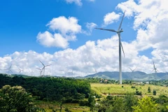 Quảng Trị hiện có 20 dự án điện gió ở huyện Hướng Hóa và Đakrông đã hoàn thành và đi vào vận hành thương mại với tổng công suất 742,2 MW. (Ảnh: Nguyên Linh/TTXVN)