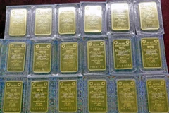 Vàng miếng SJC. (Nguồn: TTXVN)