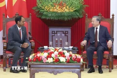 Tổng Bí thư Tô Lâm tiếp ông Sandeep Bharathi, Chủ tịch Tập đoàn Marvell toàn cầu, Hoa Kỳ. (Ảnh: Thống Nhất/TTXVN)