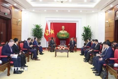 Tổng Bí thư Tô Lâm tiếp ông Sandeep Bharathi, Chủ tịch Tập đoàn Marvell toàn cầu, Hoa Kỳ. (Ảnh: Thống Nhất/TTXVN)