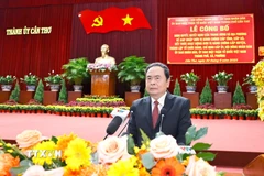 Chủ tịch Quốc hội Trần Thanh Mẫn phát biểu chỉ đạo. (Ảnh: Doãn Tấn/TTXVN)