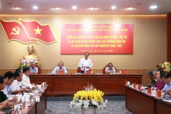 Quang cảnh buổi làm việc. (Ảnh: Huỳnh Anh/TTXVN)