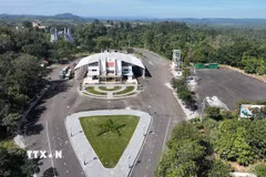 Cửa khẩu quốc tế Lệ Thanh là cửa khẩu đường bộ thuộc xã IA Dom, tỉnh Gia Lai, thông thương với cửa khẩu Oyadav (tỉnh Ratanakiri, Campuchia). (Ảnh: Vũ Sinh/TTXVN)
