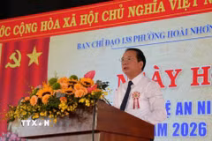 Trưởng Ban Tuyên giáo Trung ương Trịnh Văn Quyết phát biểu. (Ảnh: Sỹ Thắng/TTXVN)