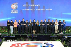 Các đại biểu tại Hội nghị Bộ trưởng Năng lượng ASEAN+3. (Ảnh: TTXVN phát)