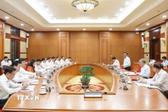 Quang cảnh buổi làm việc. (Ảnh: Phương Hoa/TTXVN)