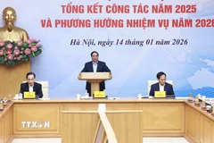 Thủ tướng Phạm Minh Chính chủ trì Hội nghị tổng kết công tác năm 2025 của Ban Chỉ đạo Quốc gia về hội nhập quốc tế. (Ảnh: Dương Giang/TTXVN)