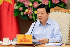 Phó Thủ tướng Trần Hồng Hà phát biểu chỉ đạo. (Ảnh: TTXVN phát)