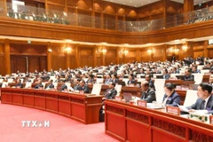 Các đại biểu tham dự Kỳ họp thứ nhất Quốc hội khóa X của Lào. (Ảnh: Xuân Tú/TTXVN)