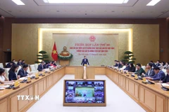 Phó Thủ tướng Trần Hồng Hà chủ trì phiên họp. (Ảnh: Văn Điệp/TTXVN)