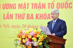 Chủ tịch Ủy ban Trung ương Mặt trận Tổ quốc Việt Nam Đỗ Văn Chiến. (Ảnh: Minh Đức/TTXVN)