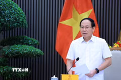 Phó Thủ tướng Lê Tiến Châu phát biểu. (Ảnh: Tuấn Anh/TTXVN)