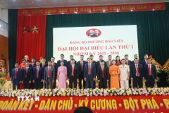 Ra mắt Ban Chấp hành Đảng bộ phường Đào Viên. (Ảnh: Thanh Thương/TTXVN)