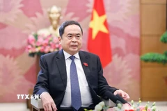 Chủ tịch Quốc hội Trần Thanh Mẫn trả lời phỏng vấn báo chí. (Ảnh: Doãn Tấn/TTXVN)