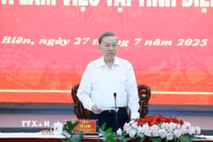 Tổng Bí thư Tô Lâm phát biểu. (Ảnh: Thống Nhất/TTXVN)