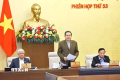 Chủ tịch Quốc hội Trần Thanh Mẫn phát biểu khai mạc phiên họp. (Ảnh: Doãn Tấn/TTXVN)