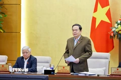 Chủ tịch Quốc hội Trần Thanh Mẫn phát biểu khai mạc phiên họp. (Ảnh: Doãn Tấn/TTXVN)