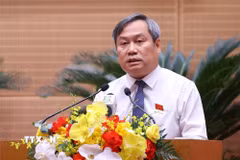 Phó Bí thư Thành ủy, Chủ tịch UBND thành phố Hà Nội Vũ Đại Thắng phát biểu. (Ảnh: Văn Điệp/TTXVN)