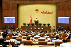 Quốc hội thông qua Nghị quyết về kế hoạch phát triển kinh tế-xã hội năm 2026. (Ảnh: Doãn Tấn/TTXVN)