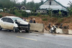 Hiện trường vụ tai nạn.