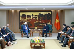 Thủ tướng Phạm Minh Chính tiếp ông Randeep Sarai, Bộ trưởng Phát triển quốc tế, Bộ Các vấn đề toàn cầu Canada. (Ảnh: Dương Giang/TTXVN)