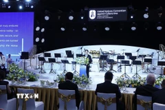 Chủ tịch nước Lương Cường phát biểu chào mừng các đoàn tham dự Lễ mở ký Công ước Hà Nội. (Ảnh: Lâm Khánh/TTXVN)