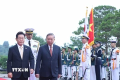 Tổng thống Lee Jae Myung chủ trì Lễ đón Tổng Bí thư Tô Lâm thăm cấp Nhà nước Đại Hàn Dân Quốc. (Ảnh: Thống Nhất/TTXVN)