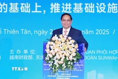 Thủ tướng Phạm Minh Chính phát biểu tại Diễn đàn kết nối doanh nghiệp Việt Nam-Trung Quốc. (Ảnh: Dương Giang/TTXVN)