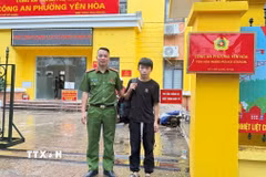 G.A.D. tại trụ sở Công an phường Yên Hòa, thành phố Hà Nội. (Ảnh: TTXVN phát)