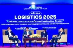 Các chuyên gia, đại diện doanh nghiệp tham gia phiên thảo luận tại Diễn đàn. (Ảnh: Mỹ Phương/TTXVN)