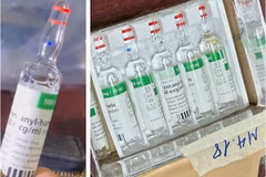 Lọ ma túy chứa chất cực độc fentanyl bị thu giữ. (Ảnh do công an cung cấp)