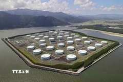 Cơ sở dự trữ dầu quốc gia Shibushi ở quận Kagoshima, miền Tây Nam Nhật Bản. (Ảnh: Kyodo/TTXVN)