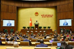 Chủ tịch Quốc hội Trần Thanh Mẫn phát biểu bế mạc Kỳ họp. (Ảnh: Doãn Tấn/TTXVN)