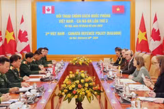 Đối thoại chính sách quốc phòng Việt Nam-Canada lần thứ 3. (Ảnh: Trọng Đức/TTXVN)