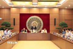 Quang cảnh buổi gặp mặt. (Ảnh: Tuấn Anh/TTXVN)