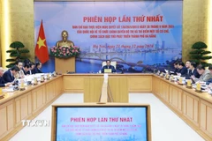 Thủ tướng Phạm Minh Chính chủ trì Phiên họp lần thứ nhất của Ban Chỉ đạo thực hiện thí điểm một số cơ chế, chính sách đặc thù phát triển thành phố Đà Nẵng. (Ảnh: Dương Giang/TTXVN)